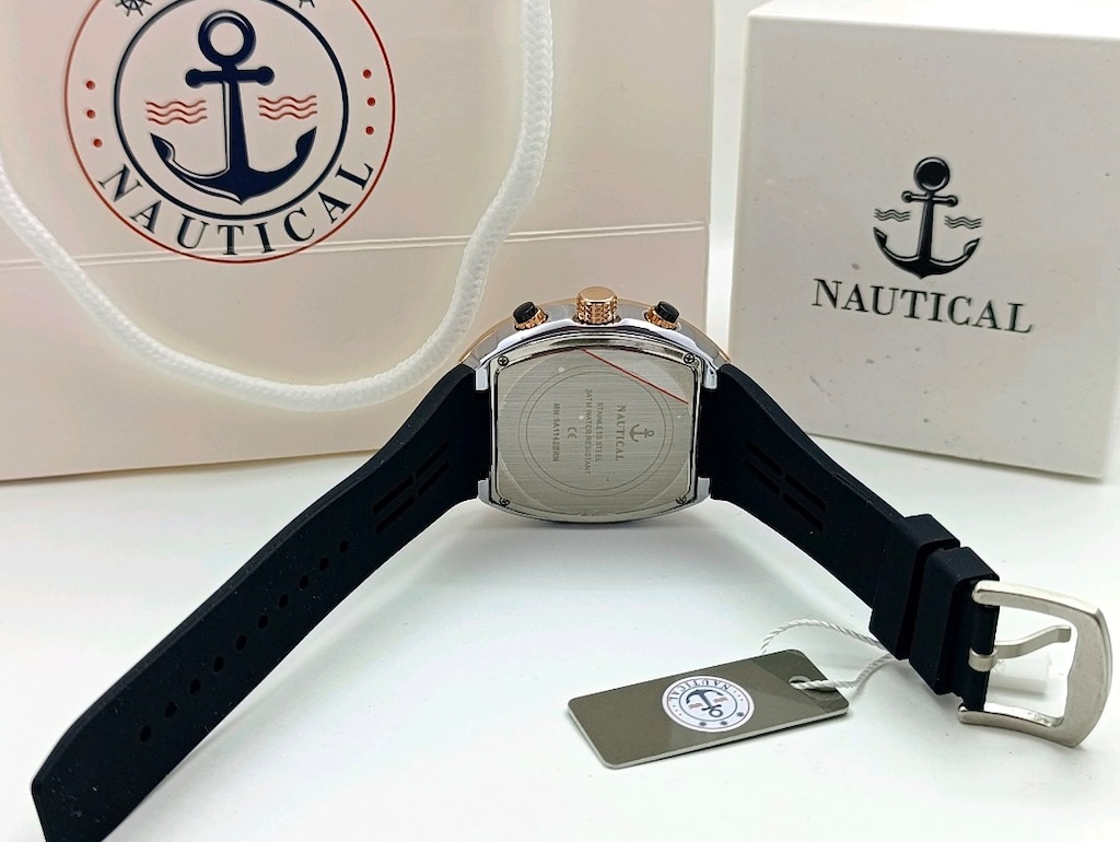 SIFIR KUTUSUNDA, ORJİNAL NAUTİCAL KRONOGRAF KOL SAATİ - 4
