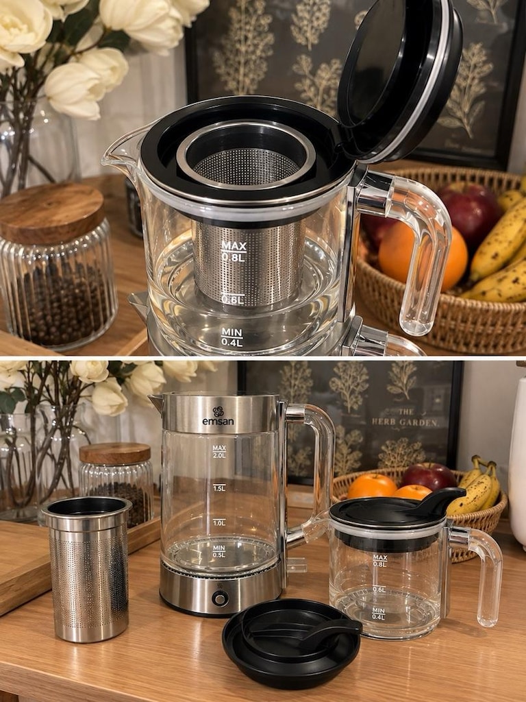 Emsan Feel Steel XL Cam Çay Makinesi – Garantili, Sorunsuz - 2