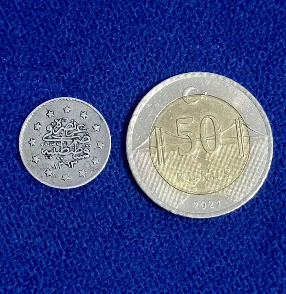 OSMANLI DÖNEMİ GÜMÜŞ BİR KURUŞ. - 3