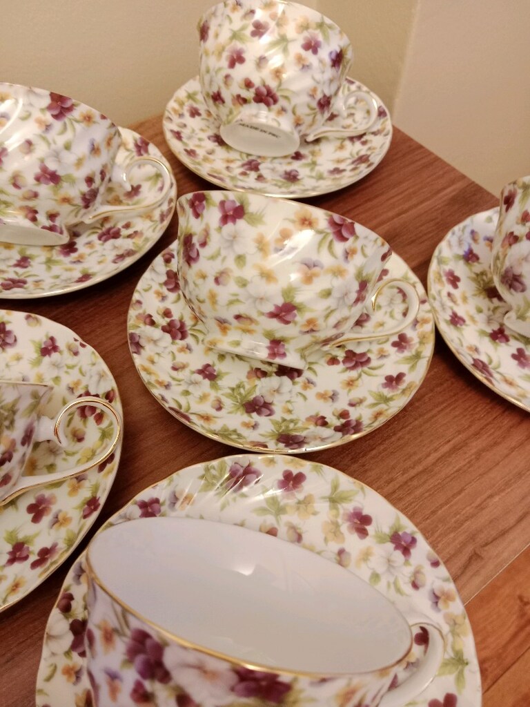 Porselen PRC 6 adet çok şık çay fincanı - 3