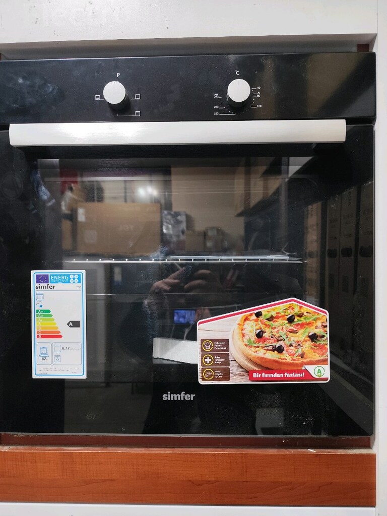 Simfer 7332 siyah ankastre fırın statik (tubosuz) sıfır - 4