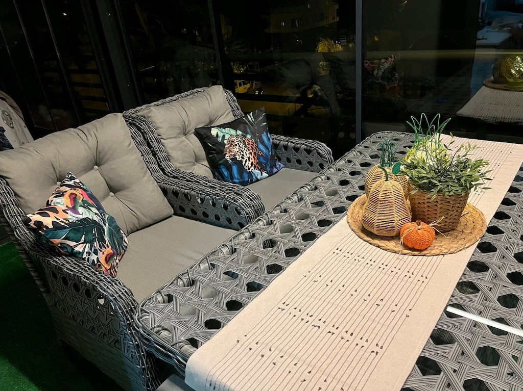 kusursuz rattan takımı bahçe balkon mobilya - 2