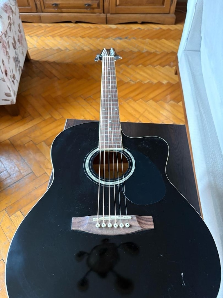 Masterwork Siyah Akustik Gitar – Kılıflı, Sorunsuz - 6