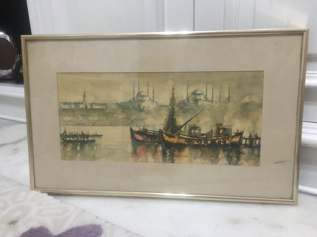 yağlı boya, akrilik boya ve suluboya resim tabloları ebatları muhtelif - 13