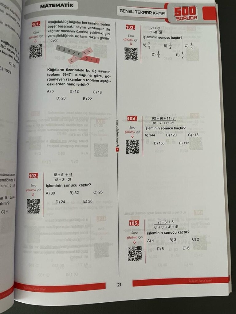 Yediiklim 500 soruda matematik tekrar - 2