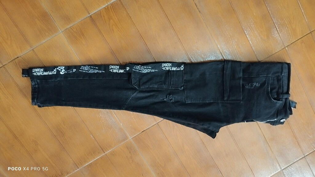 #Zara slim fit likralı şık kargo pantolon. .Eni 42  Boyu 94 Paça 14 - 8