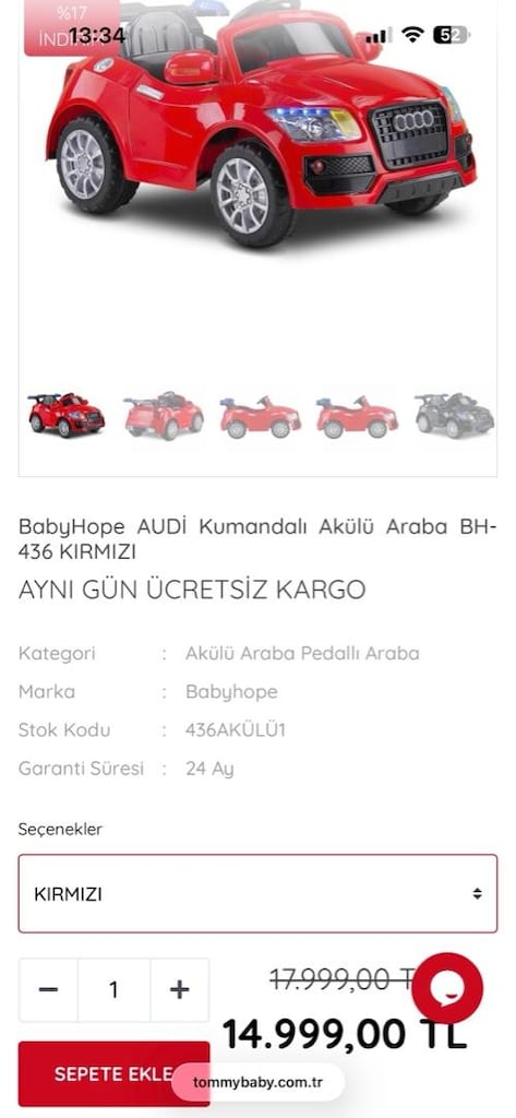 audi babyhope 2099 akülü araba - 5