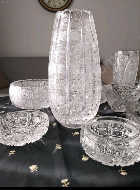 Paşabahçe Sırça %24 PbO Kurşun Kristal Takım Etiketli Vintage