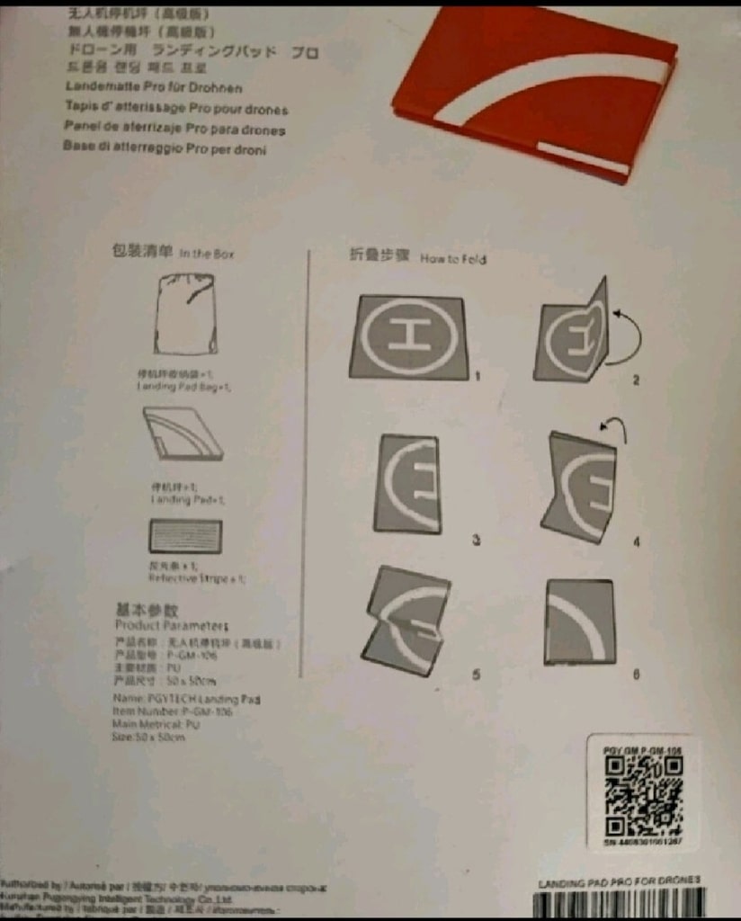 PGYTECH drone landing pad For Drones Reverse Sıde OBVERSE SIDE DRONE K - 10