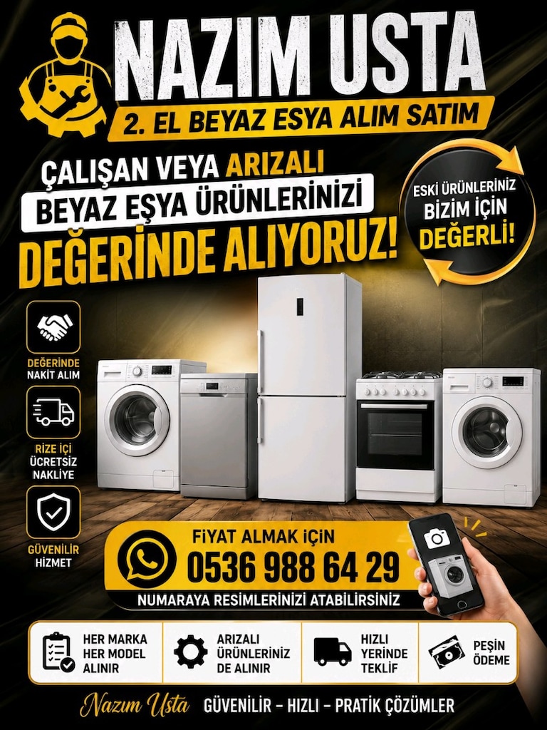 BEYAZ EŞYALARINIZI DEĞERİNDE ALIYORUZ