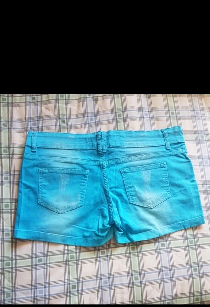 Collezione 40 beden mavi denim şort - 3
