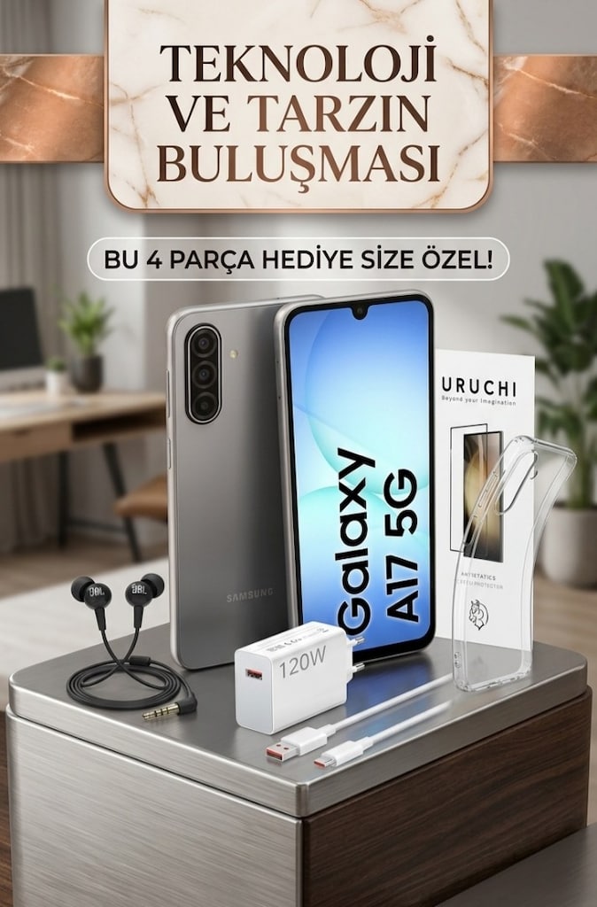 SIFIR / Açılmamış Samsung Galaxy A17 5G Gri - Dev Hediye Paketli Eksik - 3