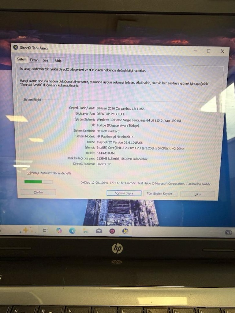 HP PAVILION G6 NOTEBOOK - 8