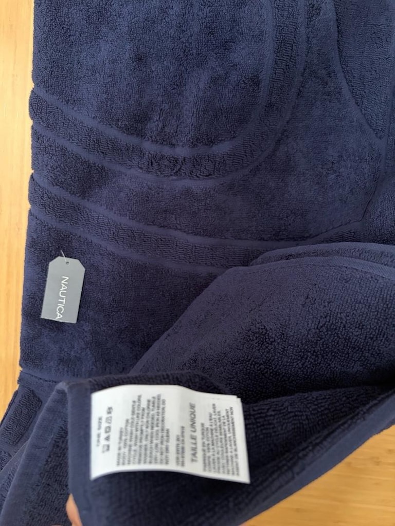 Orijinal nautica plaj havlusu unisex model sıfır etiketli - 16