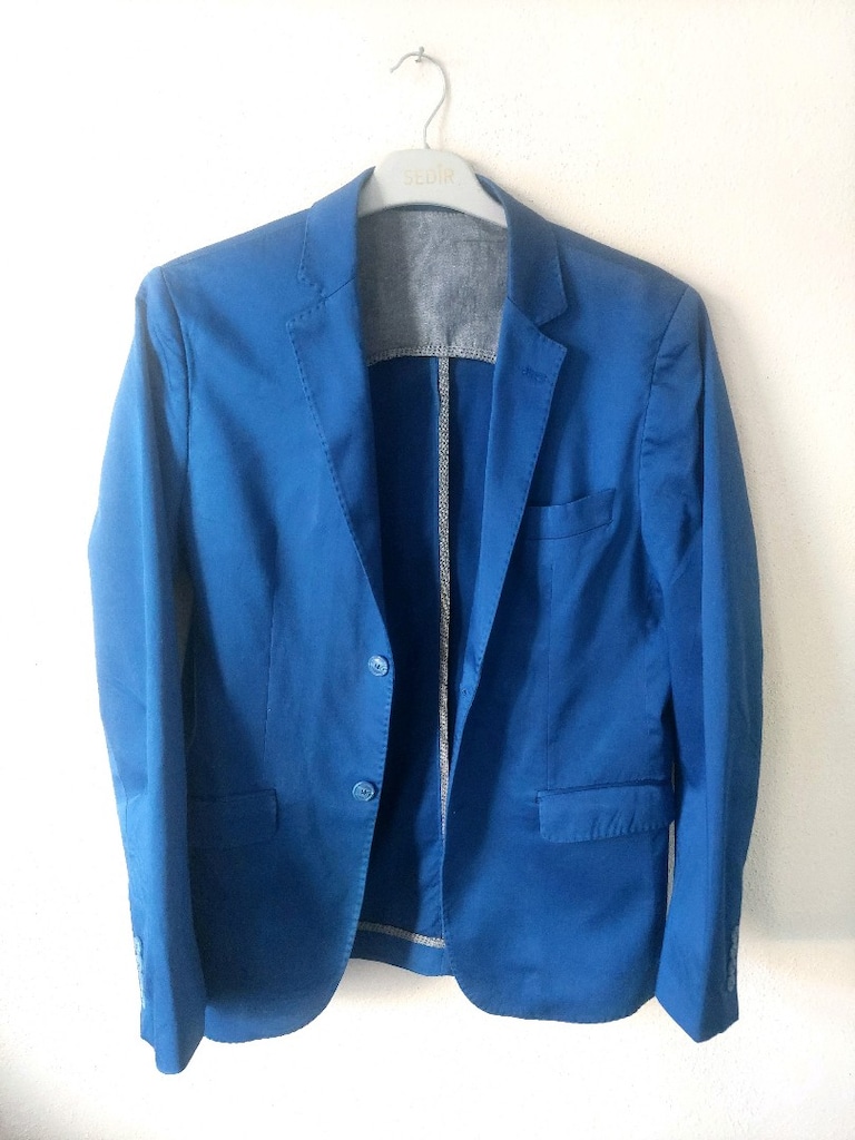 Collezione man Saks mavi blazer ceket - 2