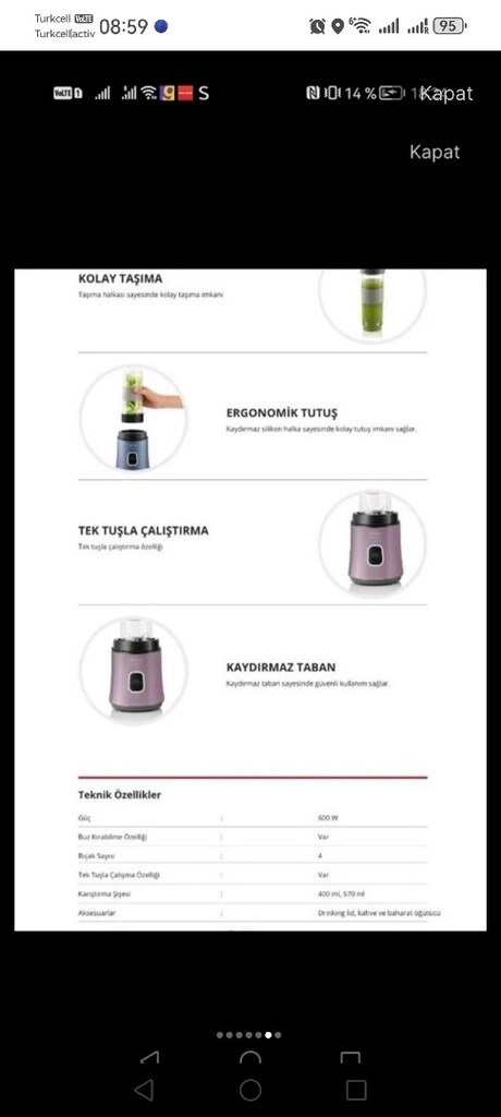 Arzum blender ar1101 gün batımı - 6
