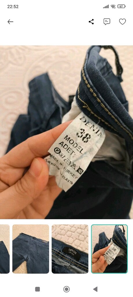 38 büyük beden erkek kot pantolon - 10