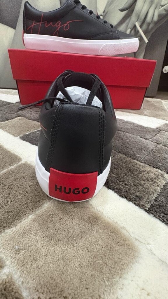 Hugo Siyah Deri Erkek Sneaker Ayakkabı - 6
