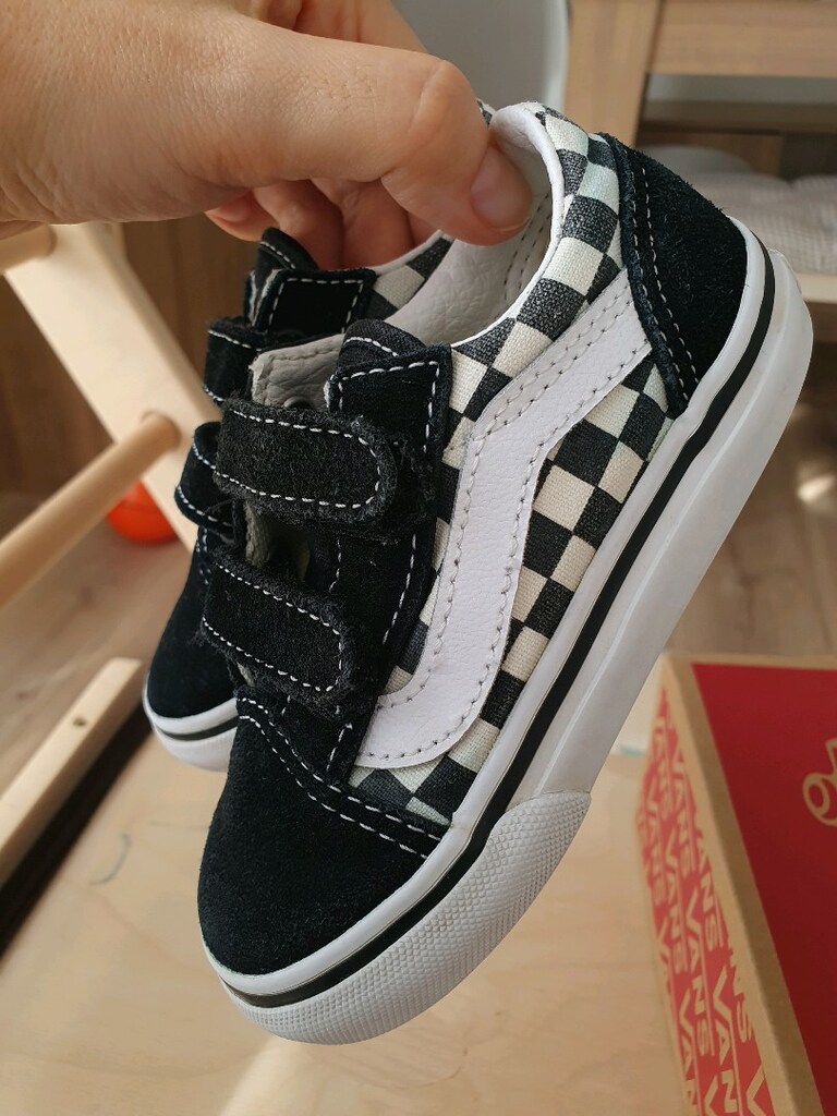 Siyah Vans Erkek Bebek Çocuk Cırtlı Spor Ayakkabı Süet - 11