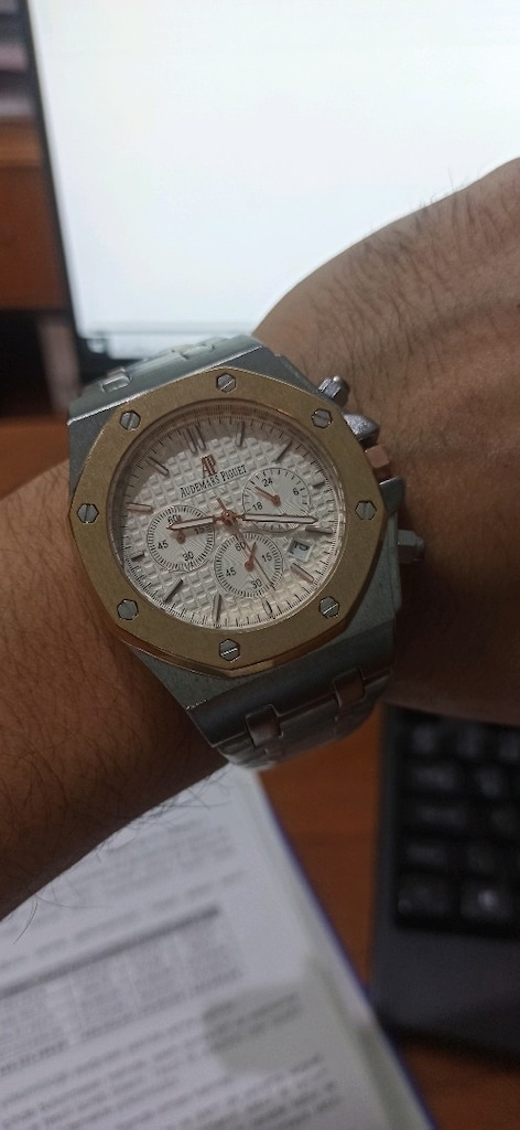 Audemars Piguet fonksiyonlu takvimli pilli çelik kol saati - 17