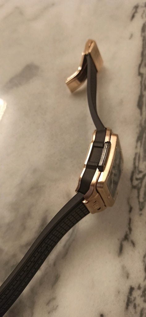 hublot fonksiyonlu takvimli çelik kasa silikon kordon pilli kol saati - 6