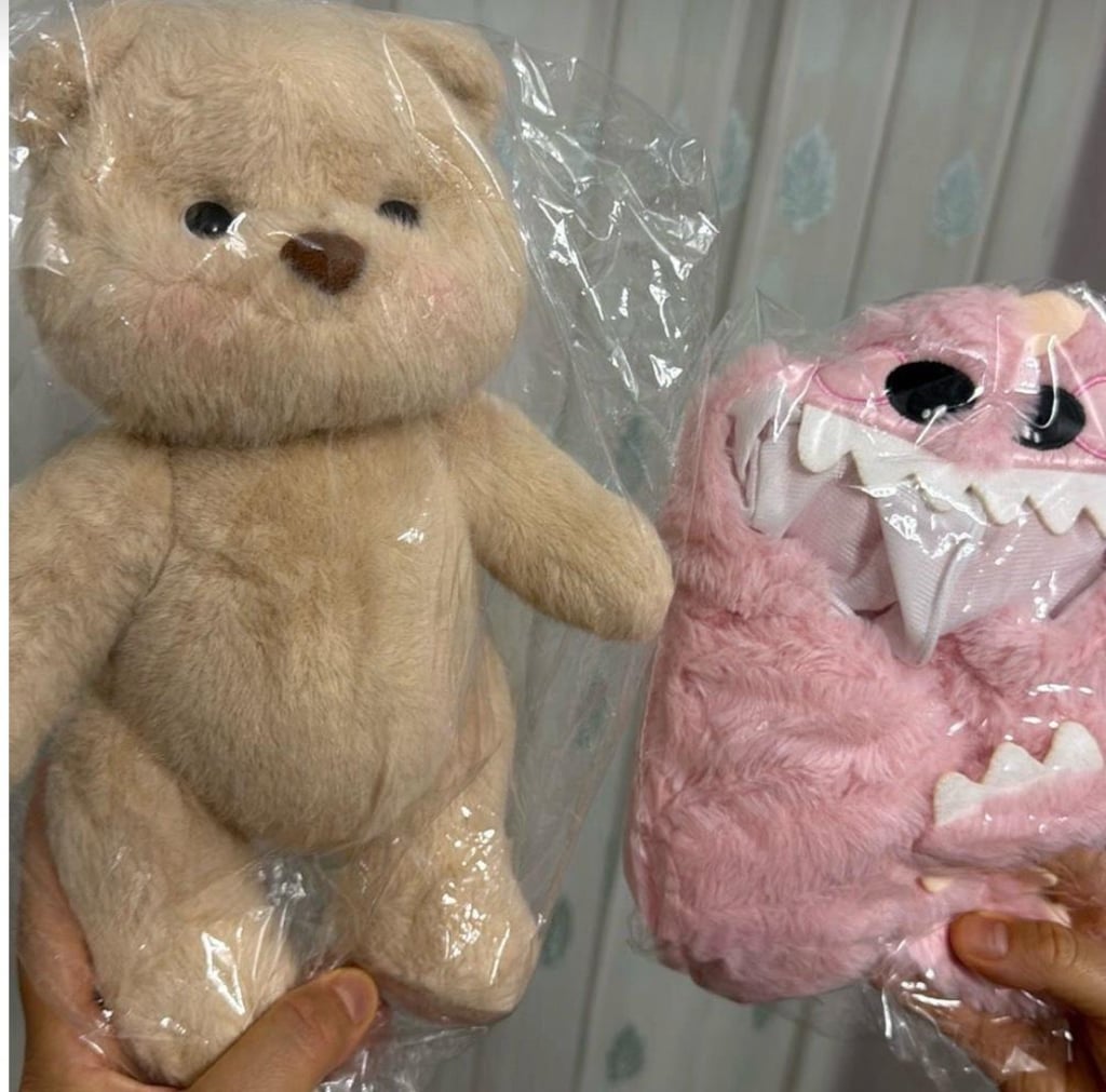 PUFFY HUG BEYAZ PUFFY + PEMBE DİNO KOSTÜMÜ - 9
