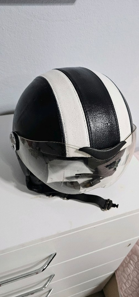 HARLEY DAVİDSON ORJİNAL DERİ VİNTAGE RETRO YARIM AÇIK MOTORCU KASK - 2