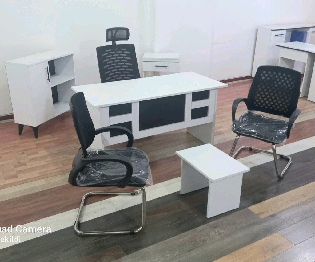 7 parça koltuklar dahil ofis masa koltuk takımı ofis mobilyaları - 4