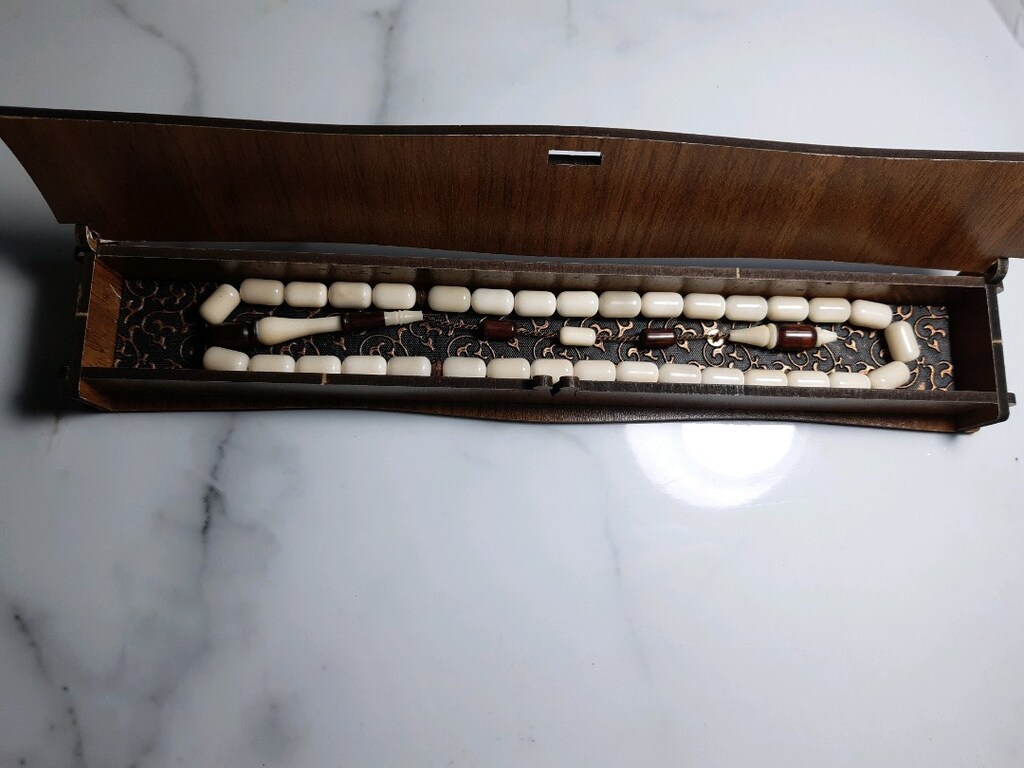 Erbabacan Usta İmzalı Yılan Ağaçlı Narçıl Tesbih - 4