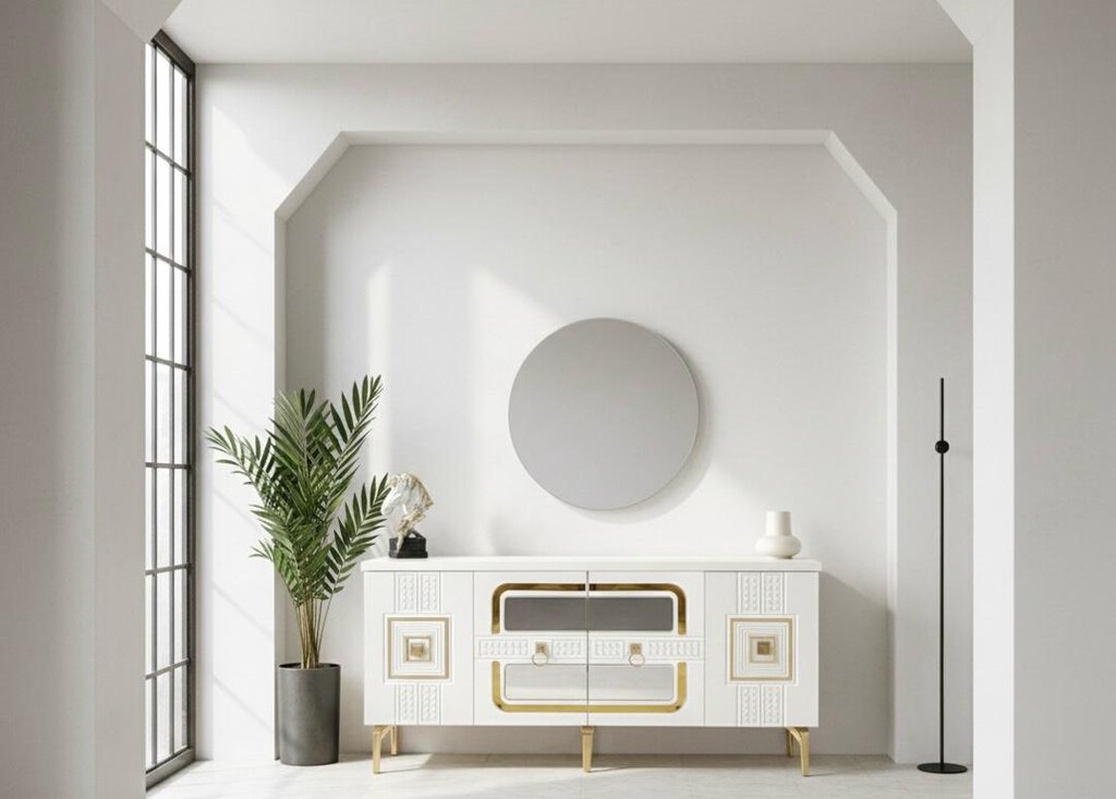 Sıfır , %100 MDF Konsol / Dresuar / Dolap - Aytaşı , Gold - 9