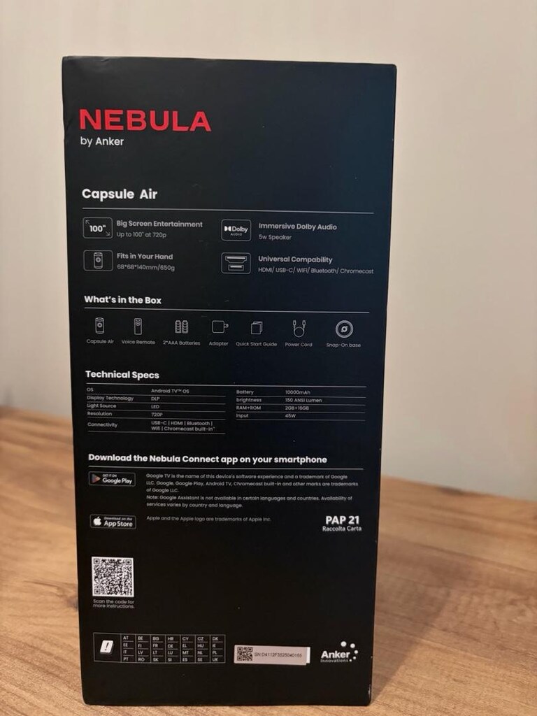 Anker Nebula Capsule Air Google TV - Akıllı Taşınabilir - 4