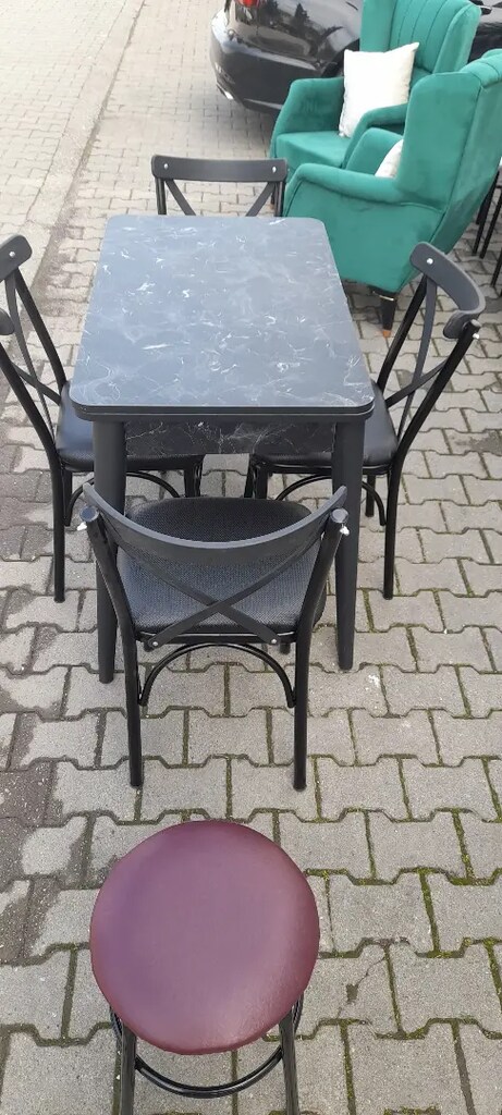 Mdf açılabilir yemek masası 4 adet tonet sandelye - 3