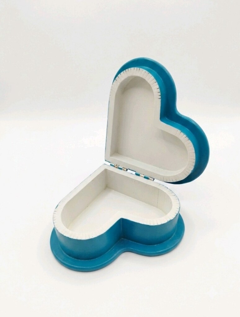 Didim Temalı El Yapımı Ahşap Kalp Takı ve Hatıra Kutusu (15x15x7 cm) - 4