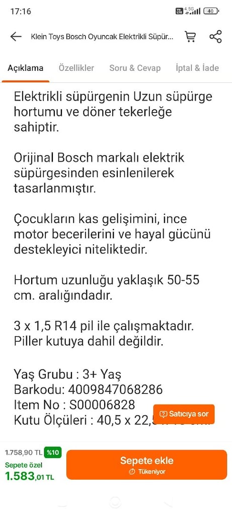 Bosch oyuncak süpürge - 5