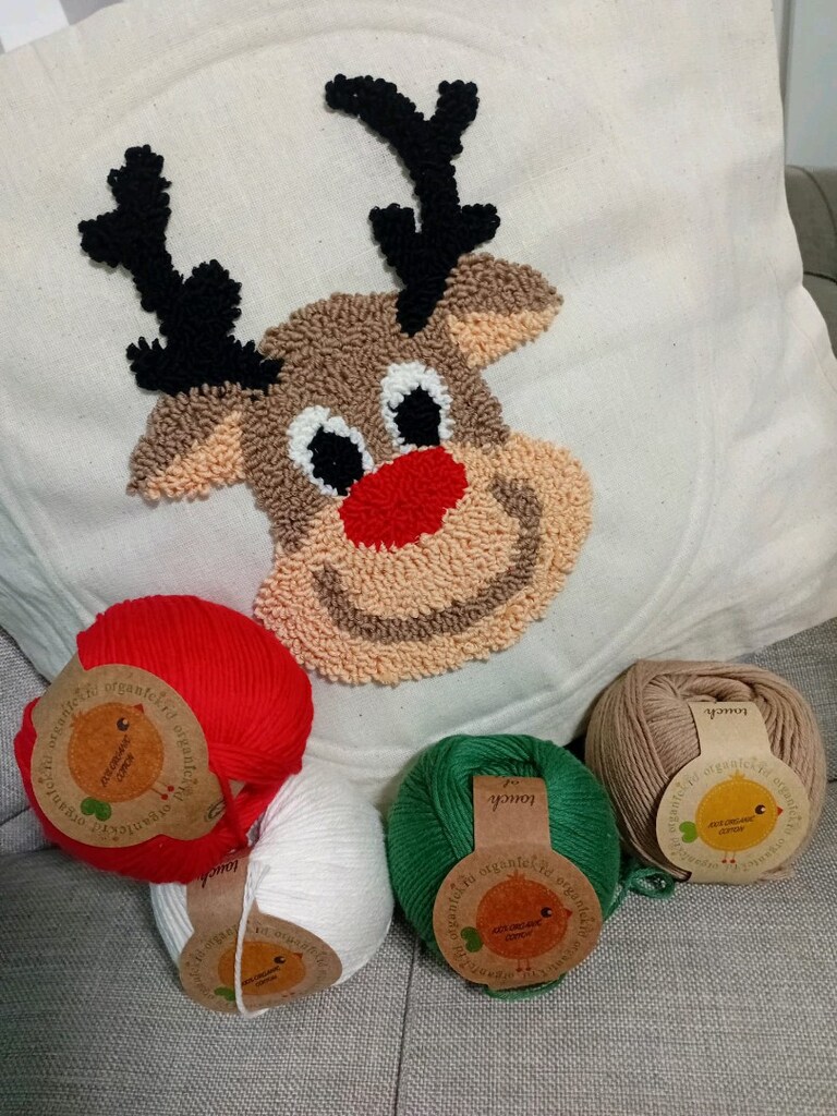 Noel temalı kırlent kılıfı - 5