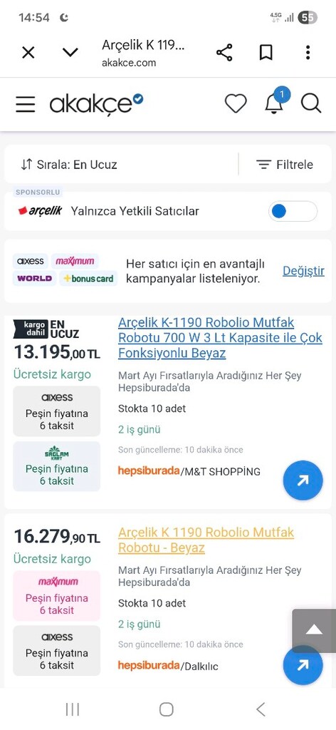 Arçelik robolio K1190 mutfak robotu - 2