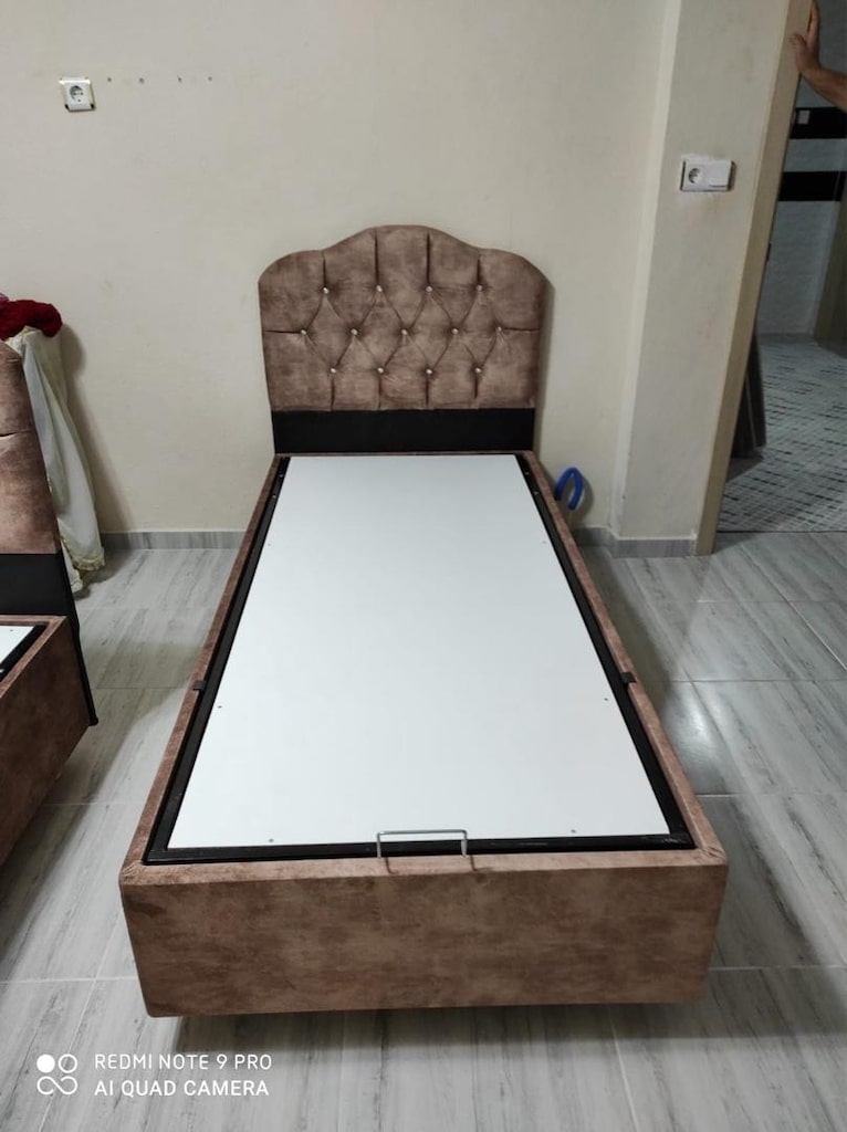 ultra lüks tek kişilik 90x190 baza başlık yatak sıfır ürün ambalajında - 6