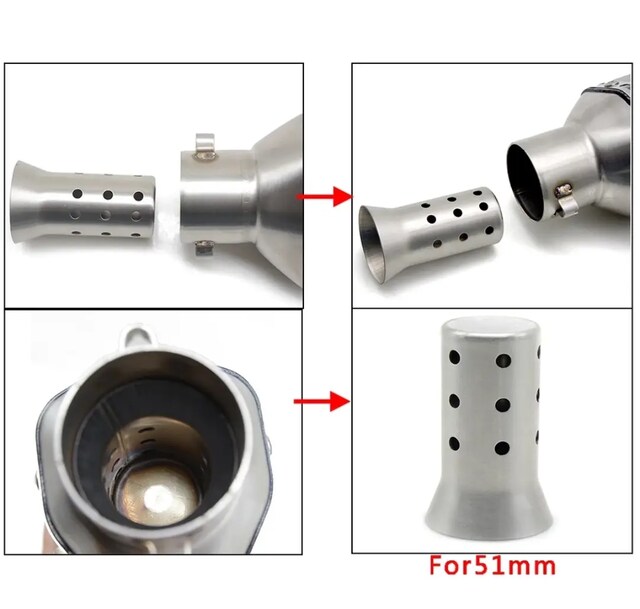 51mm Egzoz susturucusu universal Tüp egzoz susturucusu akrapovic scmiv