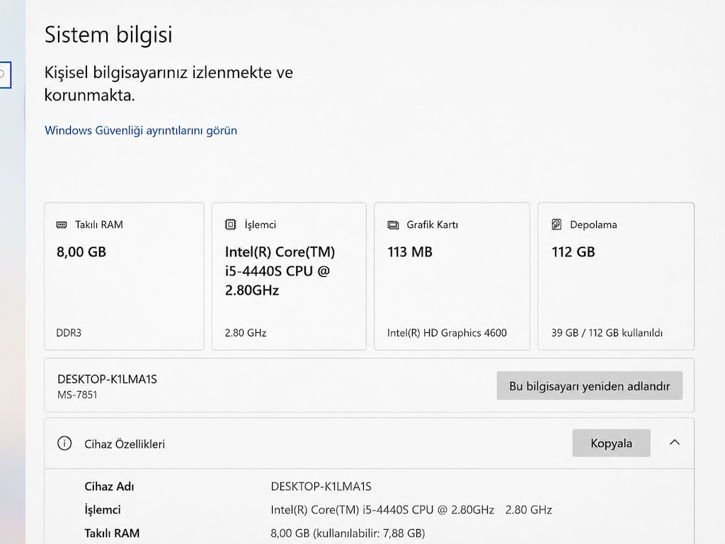 Mini PC | i5-4440S | 8GB RAM | 120GB SSD | Hızlı ve Sorunsuz - 5