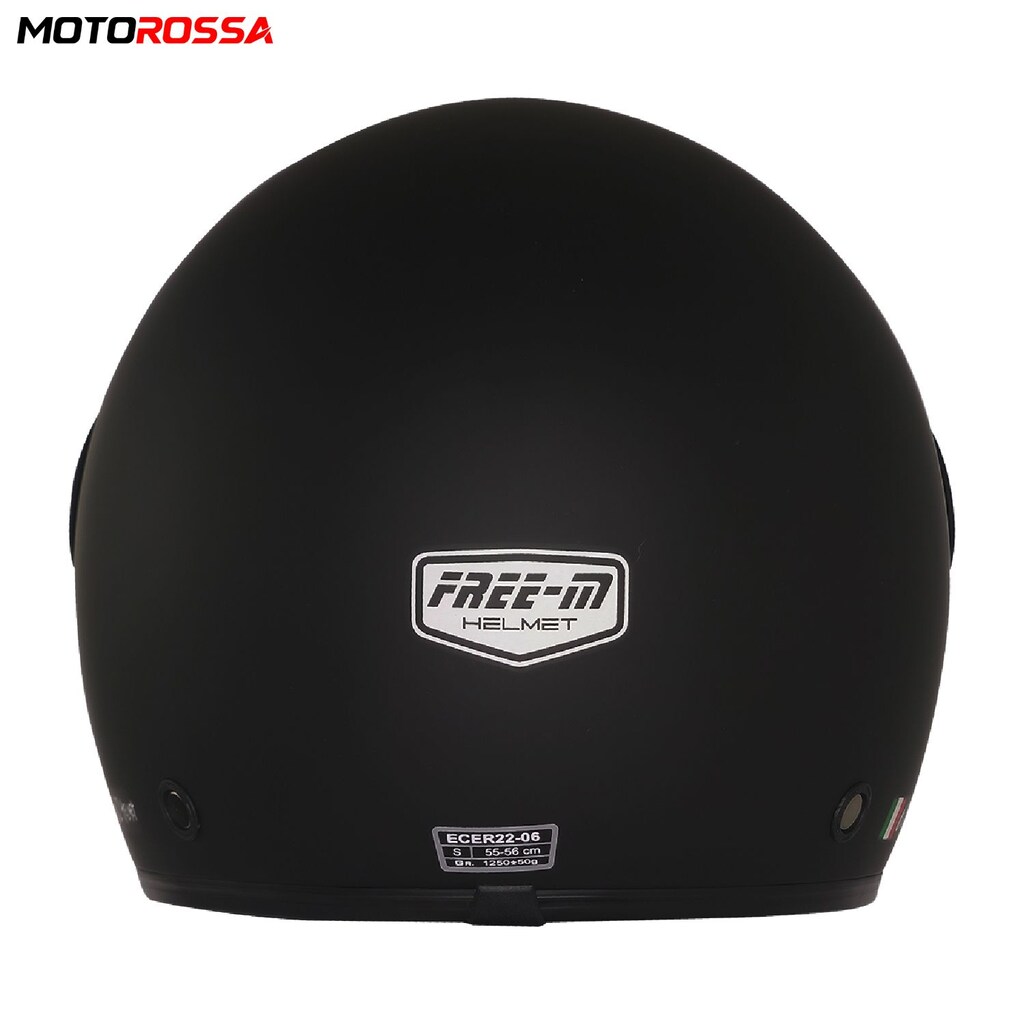 FREE-M Mat Siyah Yarım Motosiklet Kaskı | MOTOROSSA - 3