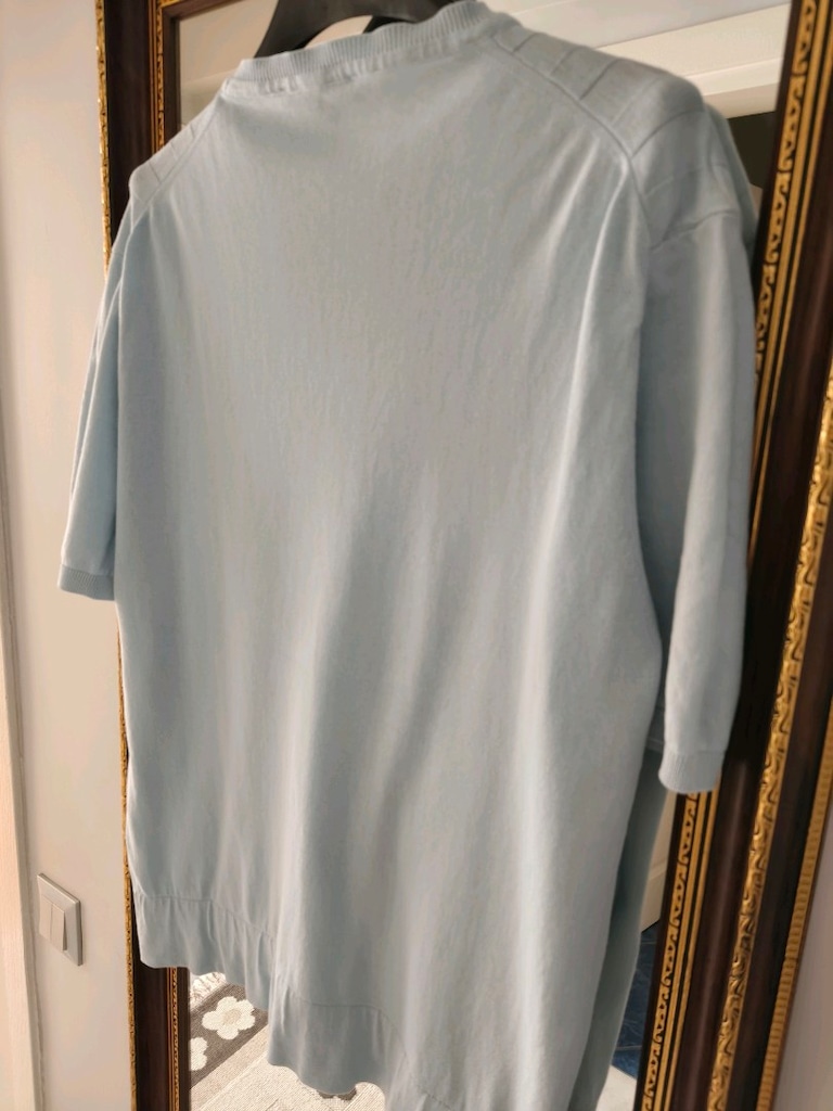 Ünlü Stefano Ricci marka bebe mavisi & Açık mavi triko t-shirt - 6