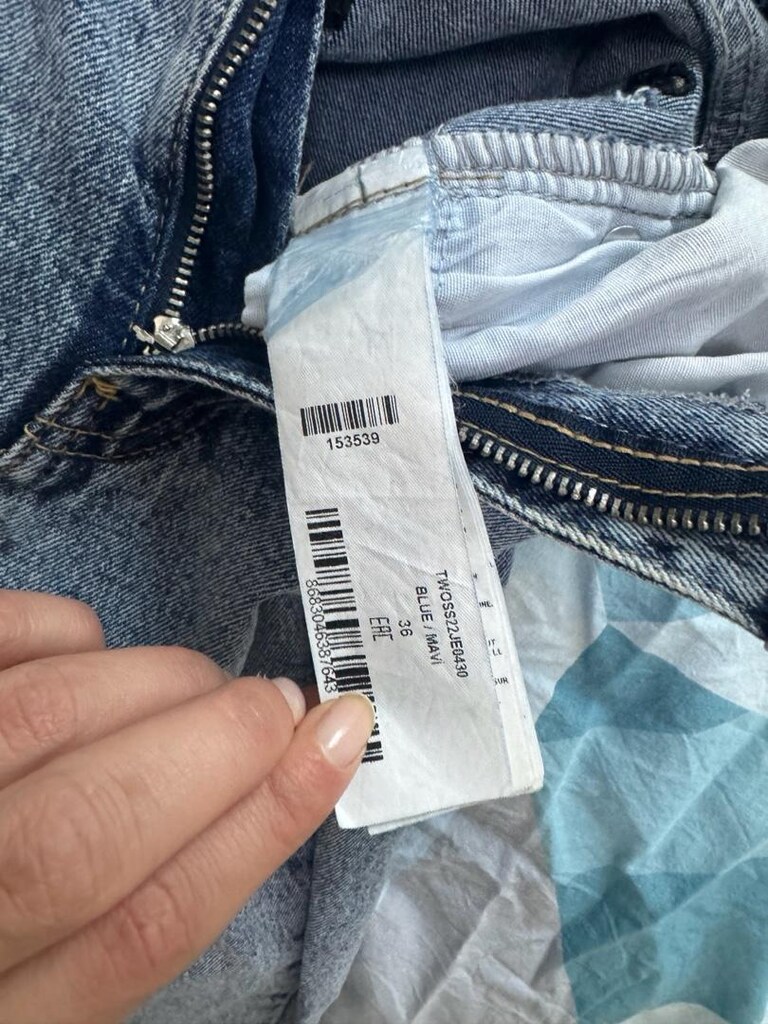 trendyol milla 36 bedan likralı kadın jean kot yırtmaçlı — görsel 5/7