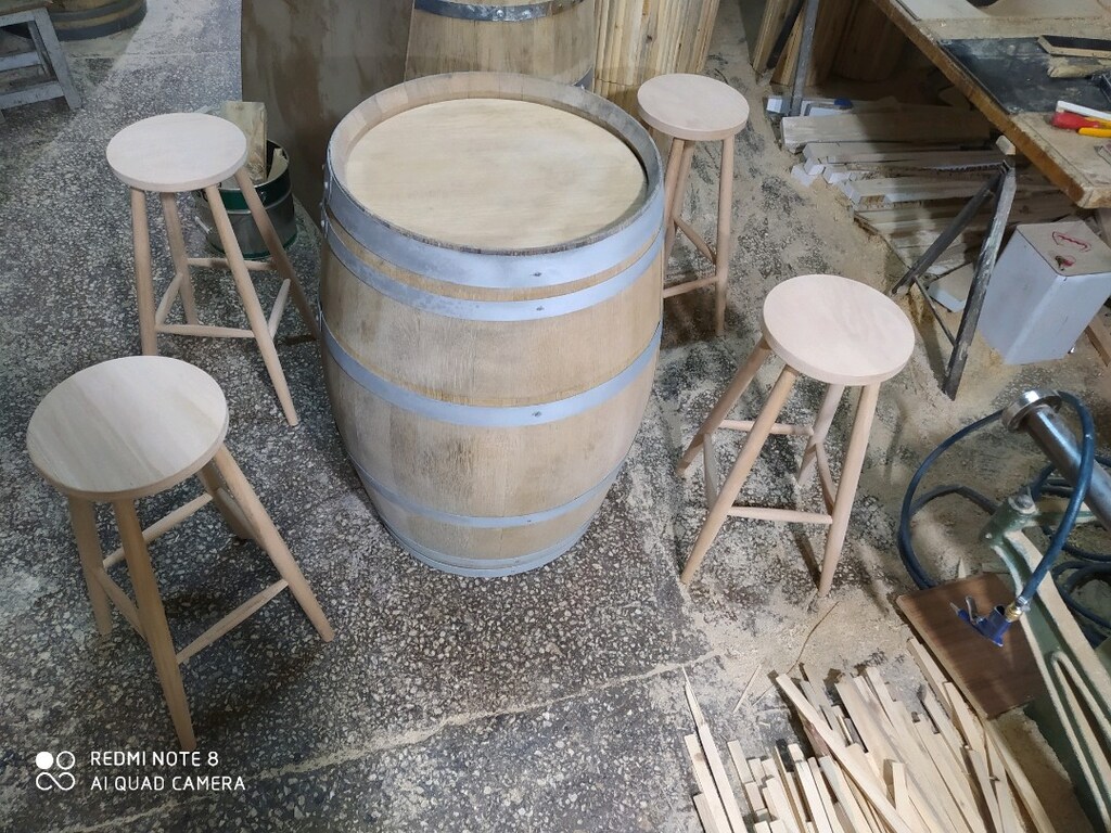 fıçı tabure takımı ahşap Bistro - 3