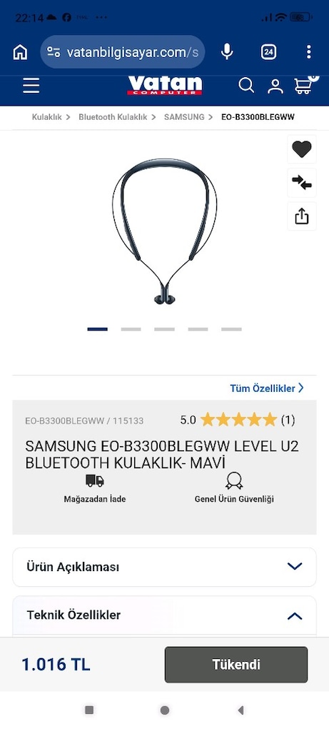 SAMSUNG EO-B3300BLEGWW LEVEL U2 BLUETOOTH KULAKLIK - 5