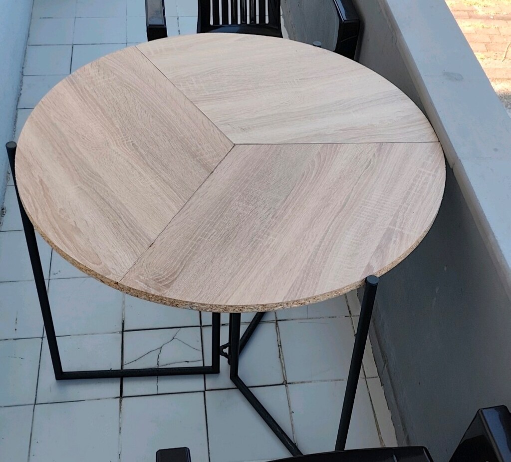 KATLANABİLİR YUVARLAK MUTFAK BALKON MASASI - 2