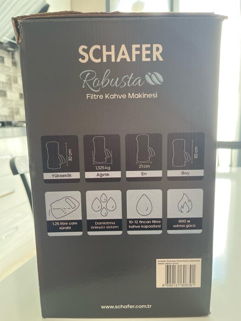 Schafer Robusta Filtre Kahve Makinesi | Hiç Kullanılmadı | Kutulu - 3