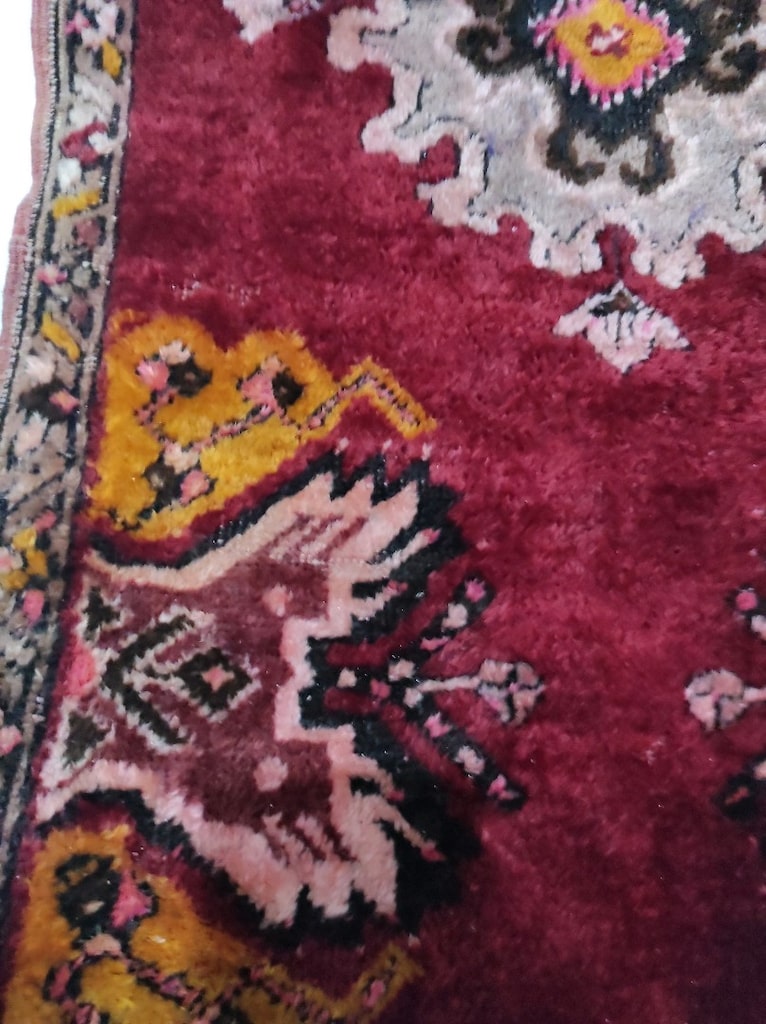 vintage elde dokuma küçük halı - 3
