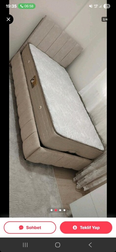 90/190 cm'lik baza Başlık yatak takım sandıklı baza - 5
