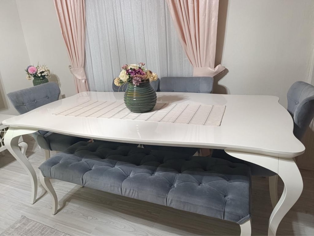 beyaz yemek masası - 2