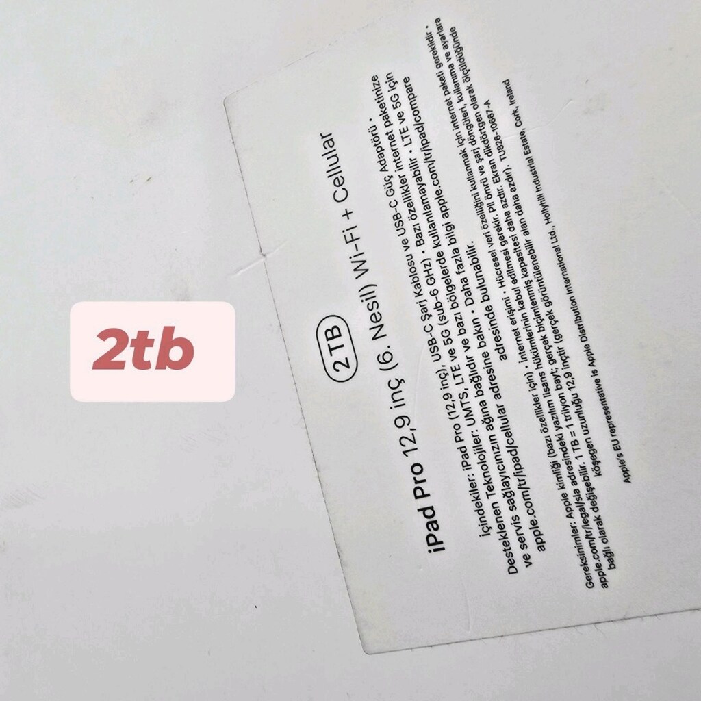 APPLE iPAD PRO 12.9” 6. NESİL – 2 TB – WI-FI + CELLULAR Kusurs - 7